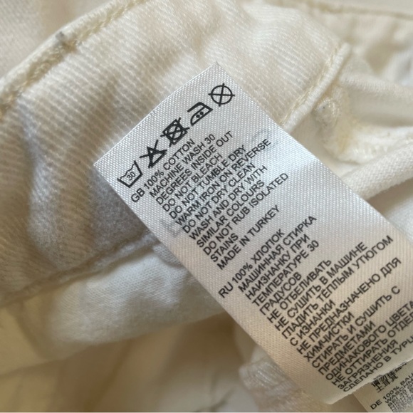 REISS Isa High Waisted Cotton Denim Flared Jeans white 27 - Picture 7 of 8